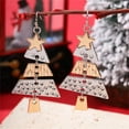 thumbnail image 4 of Christmas Tree Dangle Drop Earrings for Women Gold-Toned Star Dangling Statement Fish Hook Stud Earring Fashion Lightweight Thanksgiving Holiday Xmas Jewelry, 4 of 12