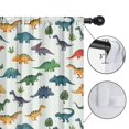 thumbnail image 4 of Blackout Kids Curtains,Colorful Dinosaurs Floral White Pattern Childrens Insulated Curtains Set Of 2,Bedroom Essentials,Toddler Room Decor 52"x63", 4 of 5
