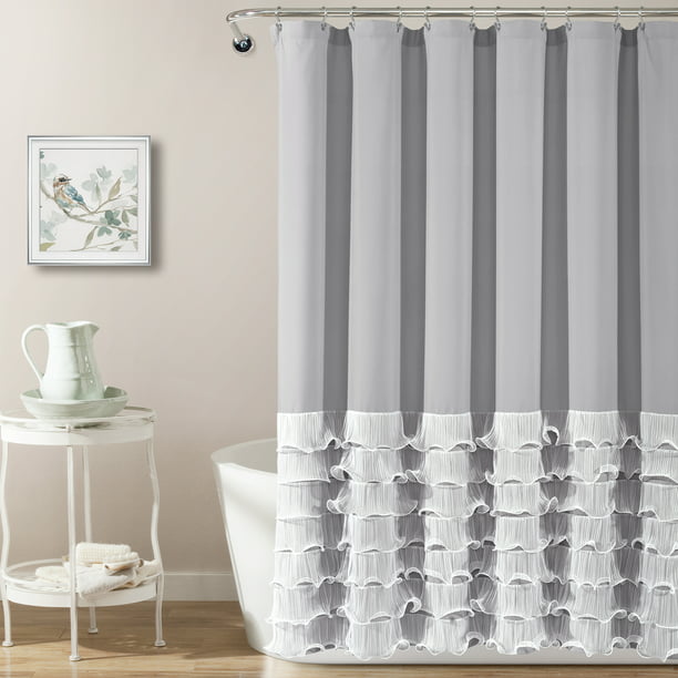 Lush Decor Avery Ruffle Shower Curtain, Lush Decor Keila Shower Curtain Rod