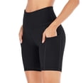 thumbnail image 2 of Women's High Waisted Biker Shorts Stretchy Workout Yoga Shorts with Pockets, 2 of 7