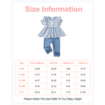 thumbnail image 2 of 9 Months Baby Girls Clothes 12 Months Girls 2PCS Outfits Set Crew Neckline Infant Girls Short Sleeve Stripe Top Pants Set Blue, 2 of 6