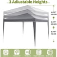 thumbnail image 5 of 10x10 Pop Up Canopy Tent Heavy Duty Commercial Outdoor Canopy with 6 Sidewalls All Weather Waterproof Outdoor Wedding Party Tents for Backyard Patio Garden, Easy Set Up,Grey, 5 of 6