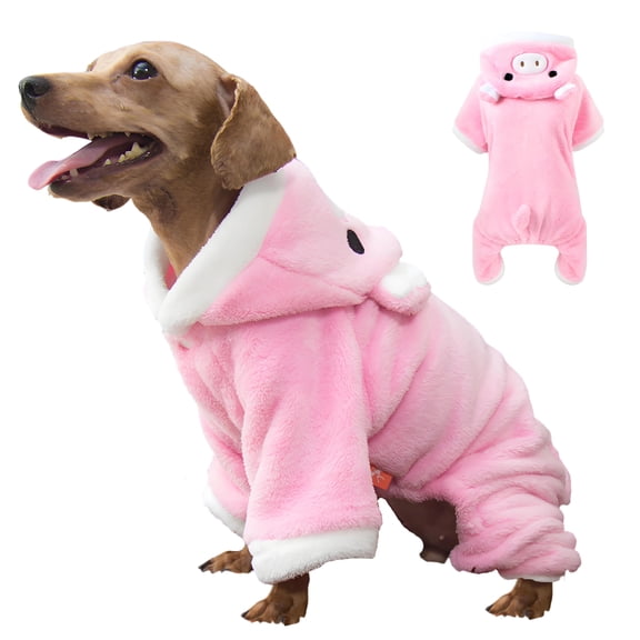 ELORIAH Dog Halloween Costumes,Whimsical Large Dog Halloween Costumes,Coral Fleece Little Pig Halloween Costumes for Dogs,Style1,L