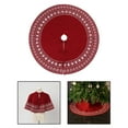 thumbnail image 3 of yuksok 36inch Xmas Tree Base Cover Flower Decorative Christmas Tree Skirt Xmas Tree Mat 92cm Red, 3 of 8