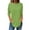 Green, variant on Women's Fashion Casual Top, Solid Color Round Neck Three Quarter Sleeve T-Shirt, Simple and Comfortable Blouse for Everyday Relaxed Outfits Black L