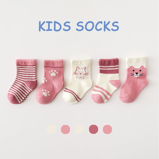 Calcetines para niños, primavera, otoño, invierno, calcetines de bebé de algodón peinado con dibujos animados para hombres y mujeres