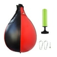 thumbnail image 3 of Saco de boxeo de velocidad, saco de golpeo, bola de velocidad giratoria, bola de boxeo resistente para deporte negro rojo, 3 of 9
