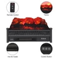 thumbnail image 2 of QXDRAGON Eternal Flame Infrared Electric Fireplace Logs, Infrared Quartz, Remote Control Fireplace Insert Log Heater, Realistic Pinewood, Thermostat, Timer, 1400W (23" SF413-23A), 2 of 9