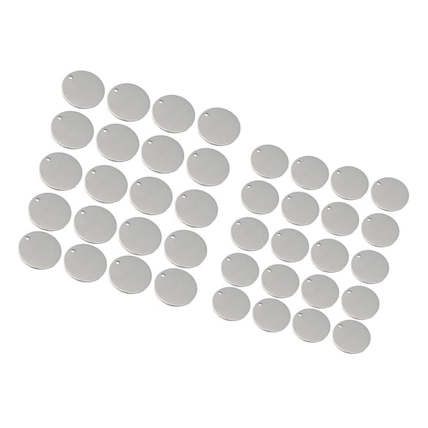 Precio De Preferencia Etiquetas De Metal Populares 40 Piezas En Blanco Identificación De Identificación De Mascotas De Acero Inoxidable Con Tamaño Soledad Colgantes de etiqueta en blanco de metal