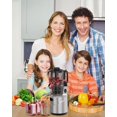 thumbnail image 4 of Cold Press Juicer - Slow Juicer Machines with 5.5" Feeding Chute, Masticating Juicer Fit Whole Fruits and Vegetables, Auto-cutting Auger, Easy to Clean (silver), 4 of 8