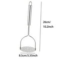 thumbnail image 3 of Stainless Steel Potato Masher,Kitchen Hand Press for Smooth Puree Vegetables and Potatoes,Grade Potato Ricer Tool for Home Cooking, Kitchen Gadget, Masher Tool,A1,1PC, 3 of 9