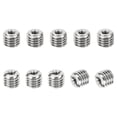 thumbnail image 1 of Unique Bargains Adaptateurs Filetés Manchon Réducteur Écrou M10 * 1,5 Mâle à M4 * 0,7 Femelle Réparation Insert Réducteur Vis 8mm 10 Pcs, 1 of 6