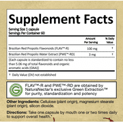 NaturaNectar Red Bee Propolis Supplement, Unique Polyphenols From Our Own Bee Farms in Brazil, 60 Vegetable Capsules