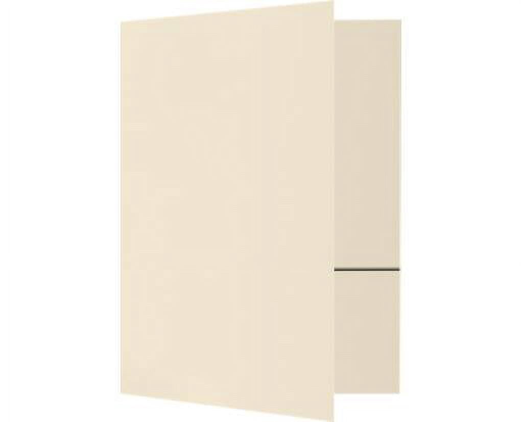 LUXPaper 9 x 12 Presentation Folder, Natural Linen, 50/Pack
