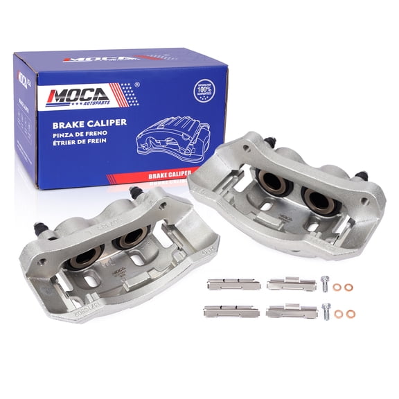 MOCA AUTOPARTS 2x Front Brake Calipers w/ Bracket Fit for 2003-2008 Dodge Ram 2500 3500 & 2006-2008 Dodge Ram 1500