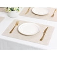 thumbnail image 6 of Unique Bargains Faux Leather Table Placemats for Kitchen Dining Table Light Beige 17x12in, 6 of 7