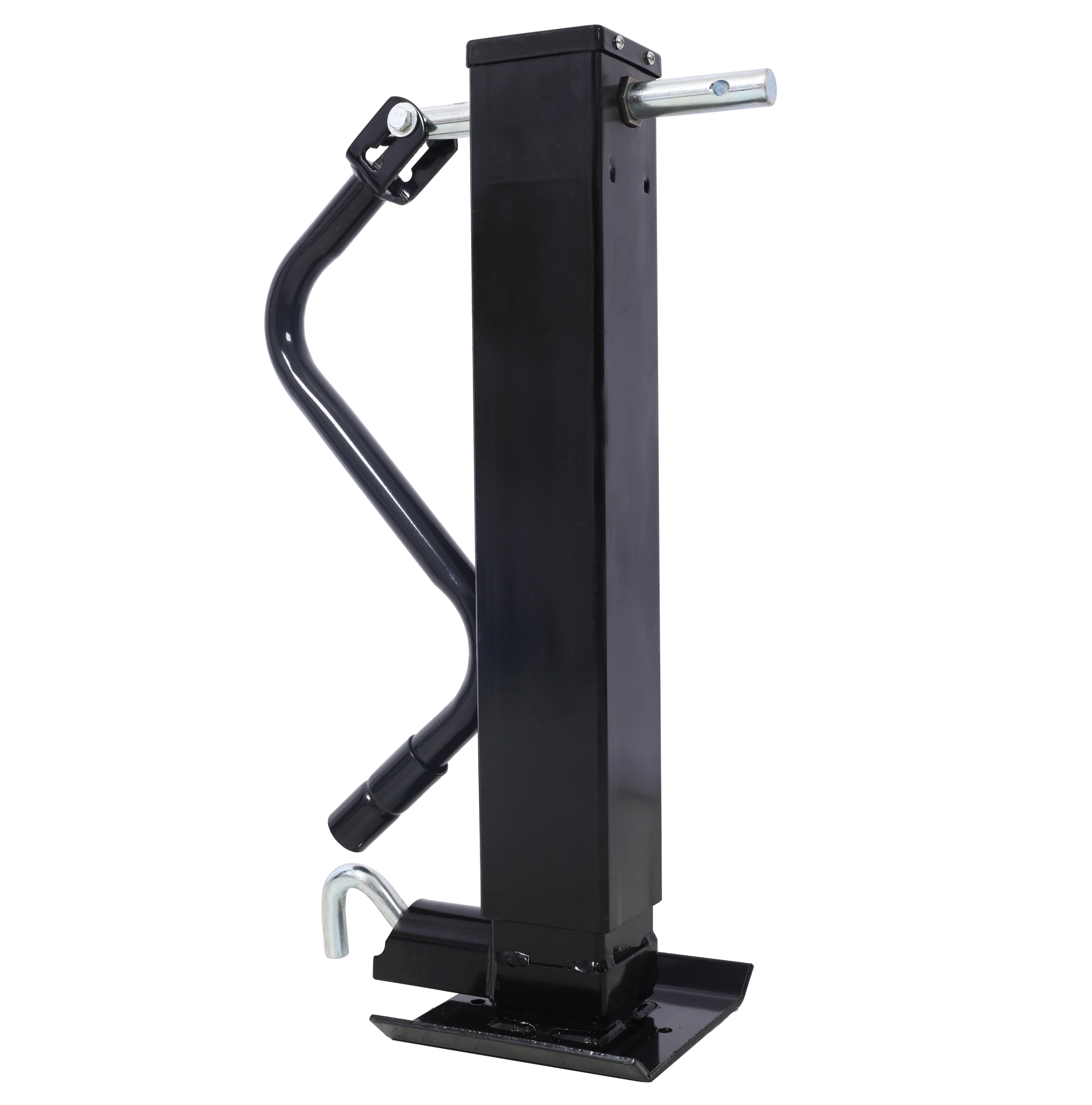 Weld On Trailer Jack, 12,000 lbs. Capacity, Sidewind Crank, No Mount Square Jack Tube,26 Inch Travel, Heavy-Duty Square Tube