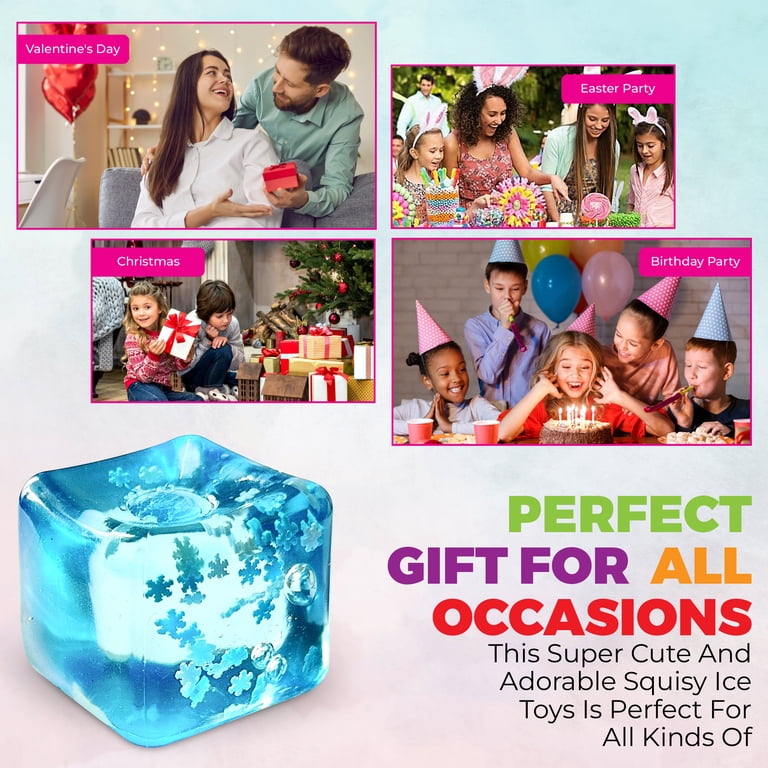 2-Pack Stress Relief Squishy Cube Toys – Drop-Shaped Sensory Fidget For Kids & Adults, Anxiety Aid