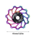 thumbnail image 2 of Jockey Pulley, Colorful MTB Bike Rear Derailleur Pulley Wheels, 11 13T Aluminum Sealed Bearing Jockey Wheel for Rear Derailleur Shifting, 2 of 8