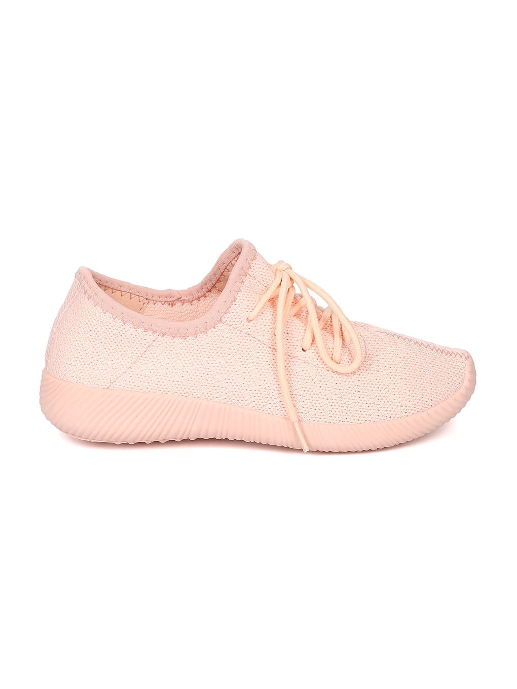 New Women Qupid Nacara 01 Fabric Knitted Lace Up Jogger Sneaker Walmart