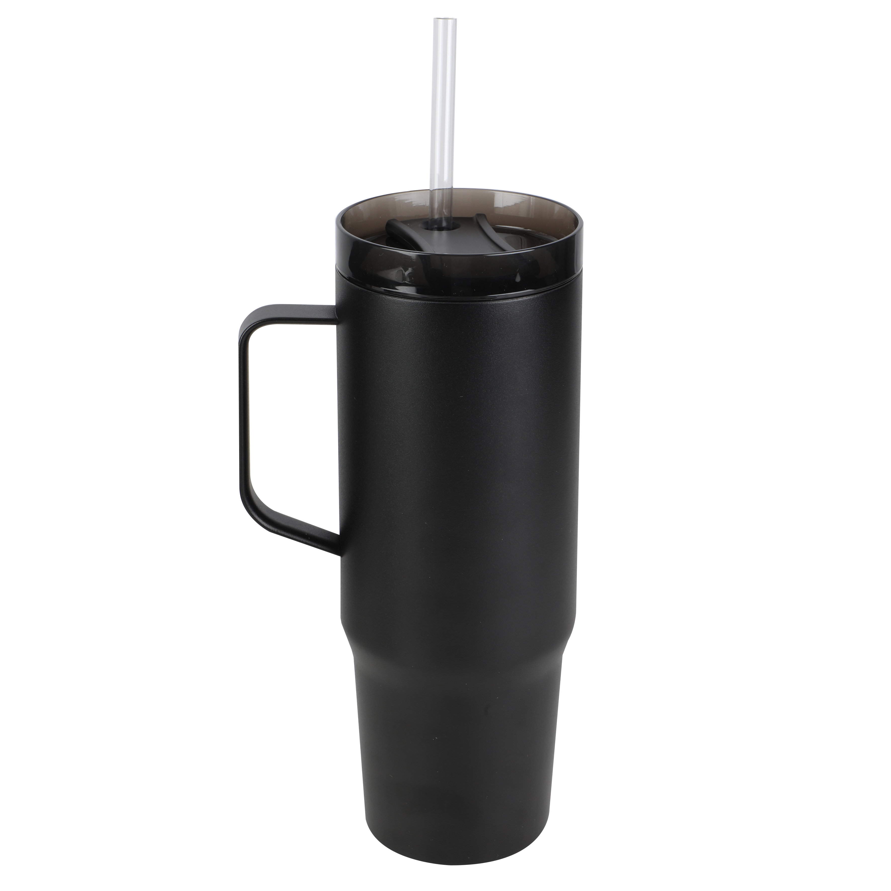 Termo de acero inoxidable aislado de 30 oz con asa, caja de regalo, negro 8