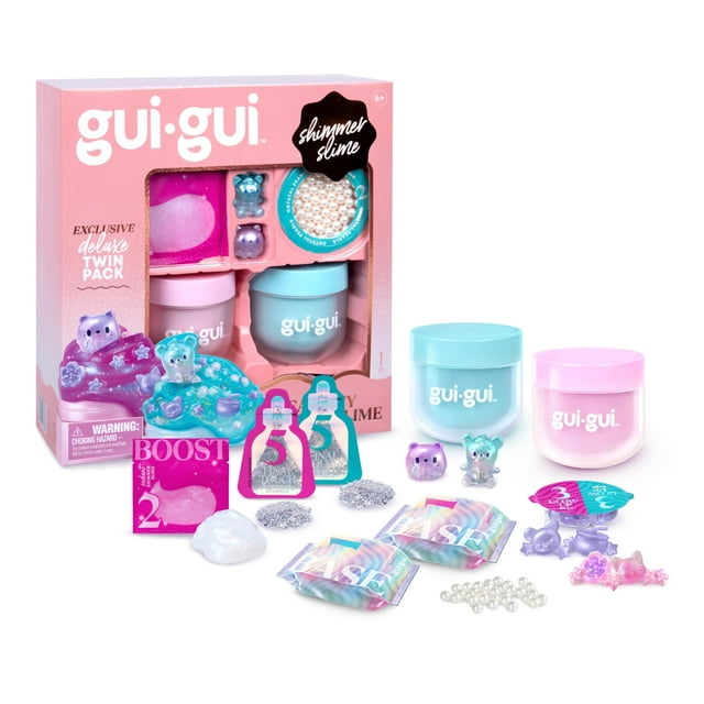 Paquete doble Slime Gui Shimmer Deluxe con 2 limas iridiscentes