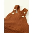 thumbnail image 2 of WESIDOM Newborn Baby Boys Clothes Bodysuit Outfits Romper Suspender Trousers Overall Pants 0-24M 2Pcs, 2 of 12