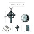 thumbnail image 4 of Coachuhhar Cross Necklace for Men 925 Sterling Silver Crucifix Crown of Thorns Pendant Necklace Religion Catholic Jewelry Gifts for Father Husband Son, 4 of 8