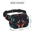 thumbnail image 4 of Honeii Mystic Wolf Dreamcatcher Print Square Double Layer Waist Bag,Waist Belt Bag Fashion Fanny Women and Men,For Travel Running Hiking Walking, 4 of 9