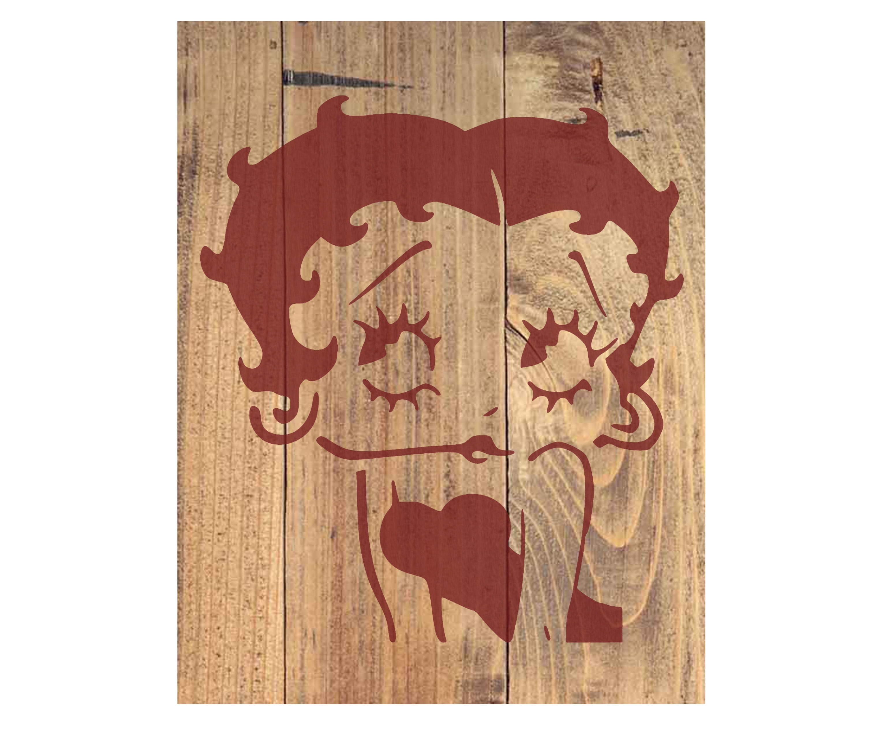 Betty Boop face Stencil Template Reusable 8.5 x 11 for