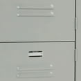 thumbnail image 5 of Global Industrial 3-Tier 3 Door Locker, 15"W x 15"D x 78"H, Gray, Unassembled, 5 of 6