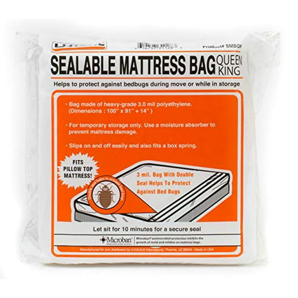 UHaul Sealable Mattress Bag Moving and Storage Protection for Mattress or Box Spring 3 Mil