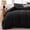 Black, variant on Sleep Zone Washed Microfiber 100gsm Duvet Cover Set, All Season Bedding, Queen Navy Blue