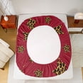 thumbnail image 5 of Feelyou Leopard Print Stars Bed Sheets, Cartoon Red King Sheets, 4 Pieces, 5 of 7