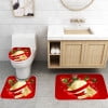 Juego de 3 piezas de alfombra para baño: alfombra antideslizante supersuave para bañera y tapete absorbente.