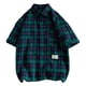 thumbnail image 1 of Camisa de Manga Corta de los Hombres con Estampado a Cuadros, Camisas de Manga Corta Casuales Y de Personalidad, 1 of 2