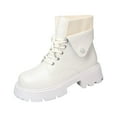 thumbnail image 2 of Bnwani Boots Women Winter Zipper Ankle Warm Outdoor Proof Comfortable Snow Boot White Size 5.5, 2 of 9
