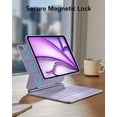 thumbnail image 3 of ESR Rebound 360 Keyboard Case Compatible with iPad Air 13" M4/M3/M2 (2026-2024), Easy-Set Magnetic Stand, Portrait/Landscape Modes, Multi-Touch Trackpad & Removable Cover, Purple, 3 of 9