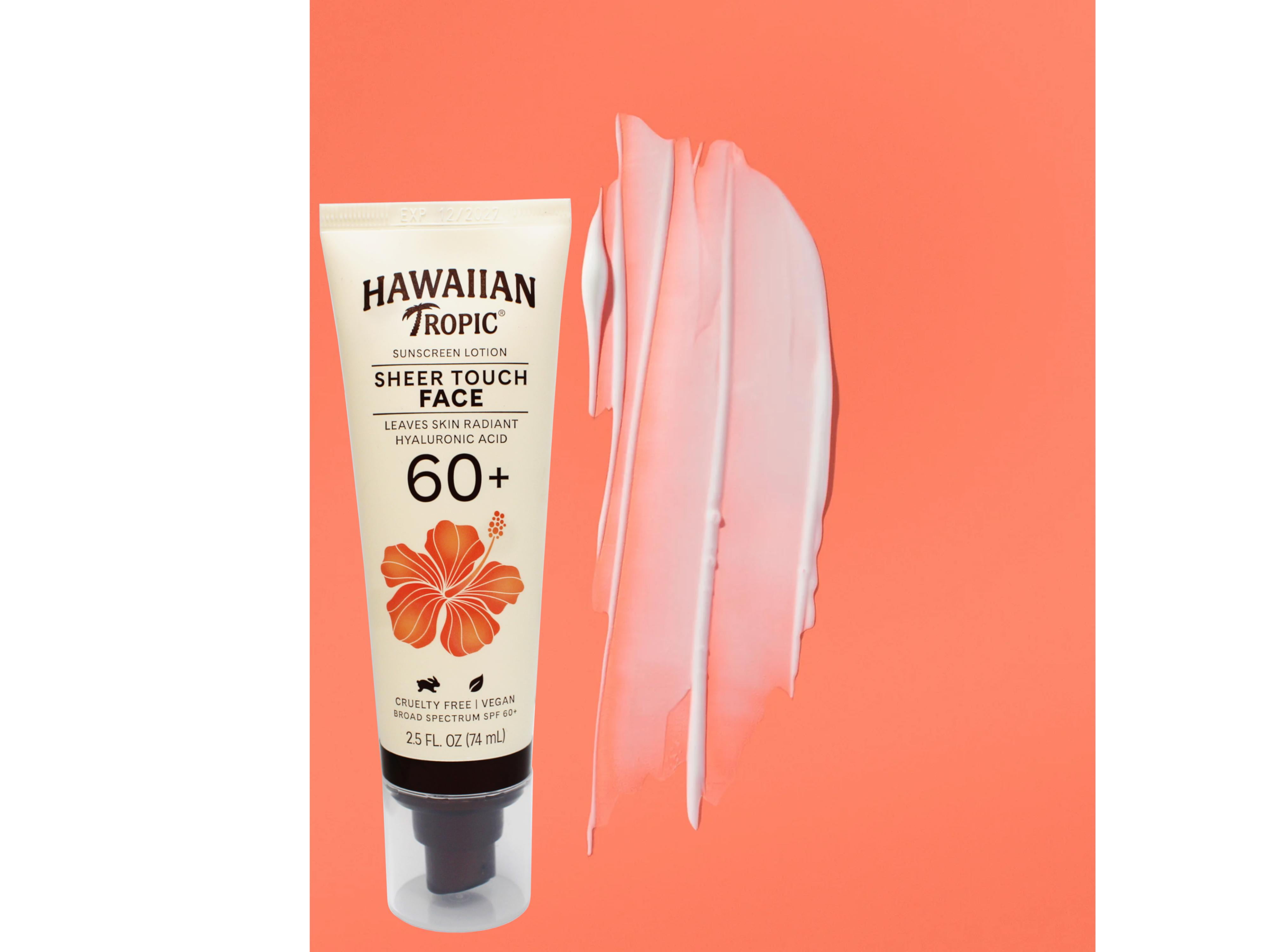 2 Pack - Hawaiian Tropic Sheer Touch Face Sunscreen Lotion SPF 60, 2.5 FL OZ
