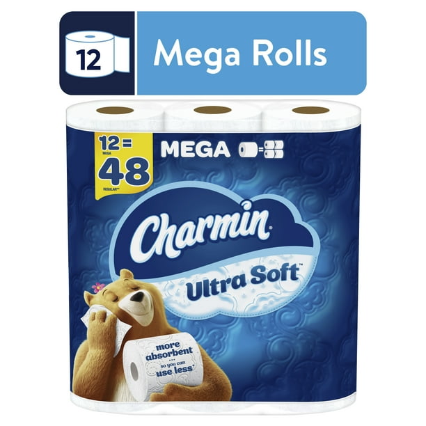 Charmin Ultra Soft Toilet Paper, 12 Mega Rolls
