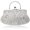 Silver, variant on PIKADINGNIS Evening Clutch Bag for Women Kiss Lock Satin Purse Floral Handbag Wedding Purse Shoulder Clutch Party Bag with Chain