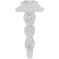 thumbnail image 3 of Unique Moments Lab Grown 3 ct Princess Cut Diamond Halo Infinity Engagement Ring 14K White Gold, 3 of 6