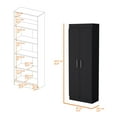 thumbnail image 5 of Newboti Furniture Black 5-Shelf Storage Pantry Cabinet 22361, 5 of 7