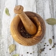 thumbnail image 2 of Forest Decor Olivewood Mortar and Pestle Set - Premium Wood Herb and Spice Grinder - Essential Kitchen Accessories for Fast & Efficient Herb Grinding - Wooden Chopper and Crusher - Smooth Small, 2 of 7