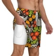 thumbnail image 3 of Picia Sloth on the Branch pattern Mens Swim Trunks with Compression Liner Stretch Beach Shorts Quick Dry with Zipper Pockets No-Chafing Board Shorts-Medium, 3 of 9
