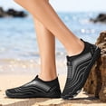 thumbnail image 2 of Rokment Womens Mens Barefoot Slip on Water Shoes Adult Mesh Five Finger Wide Toe Non Slip Rubber Sole Hiking Trekking Swimming Pool River Yoga Exercise Beach Sneakers Quick-Dry Black Size 6, 2 of 5