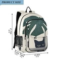 thumbnail image 2 of FORMRS Unisex School Backpack 17" Student Travel Bag with Laptop Compartment, Black Cat Plants, 2 of 7