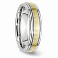 thumbnail image 4 of Cobalt Real 14kt Gold Inlay Satin and Polished 6mm Band Size: 10; for Adults and Teens; for Women and Men, 4 of 6