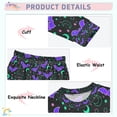 thumbnail image 3 of FORMRS Toddler Unisex Long Sleeve Top and Pants Pajama Set 2-Piece Sleepwear, Sizes 18M-8Y, Purple Cartoon Bats Pattern, 3 of 6