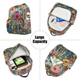 thumbnail image 5 of FORMRS Mini Backpack Purse for Women Travel Daypack Casual Shoulder Bag, Orange Colorful Flowers, 5 of 7